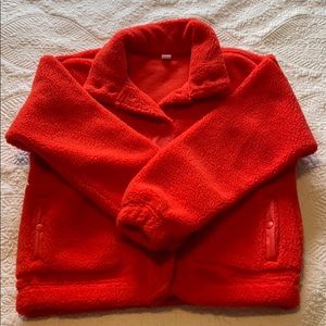 Cozy Sherpa Snap-Front Flurry Crop Jacket